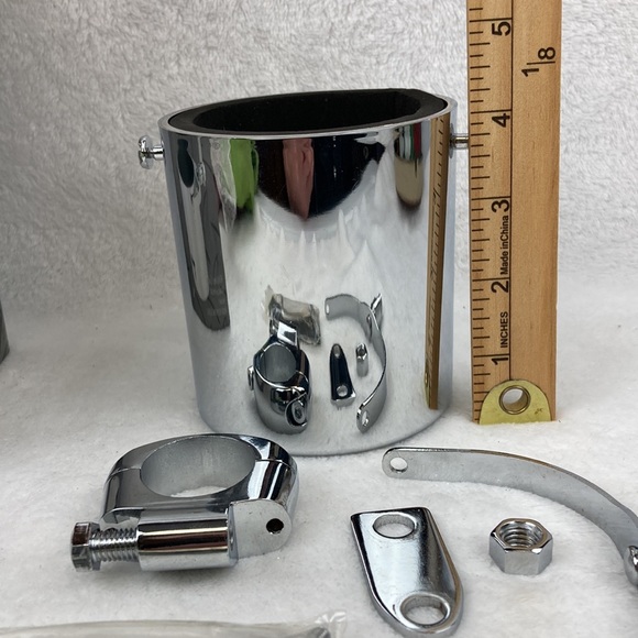 Diamond Plate Chrome Motorcycle Cup Holder NIB - Picture 14 of 14